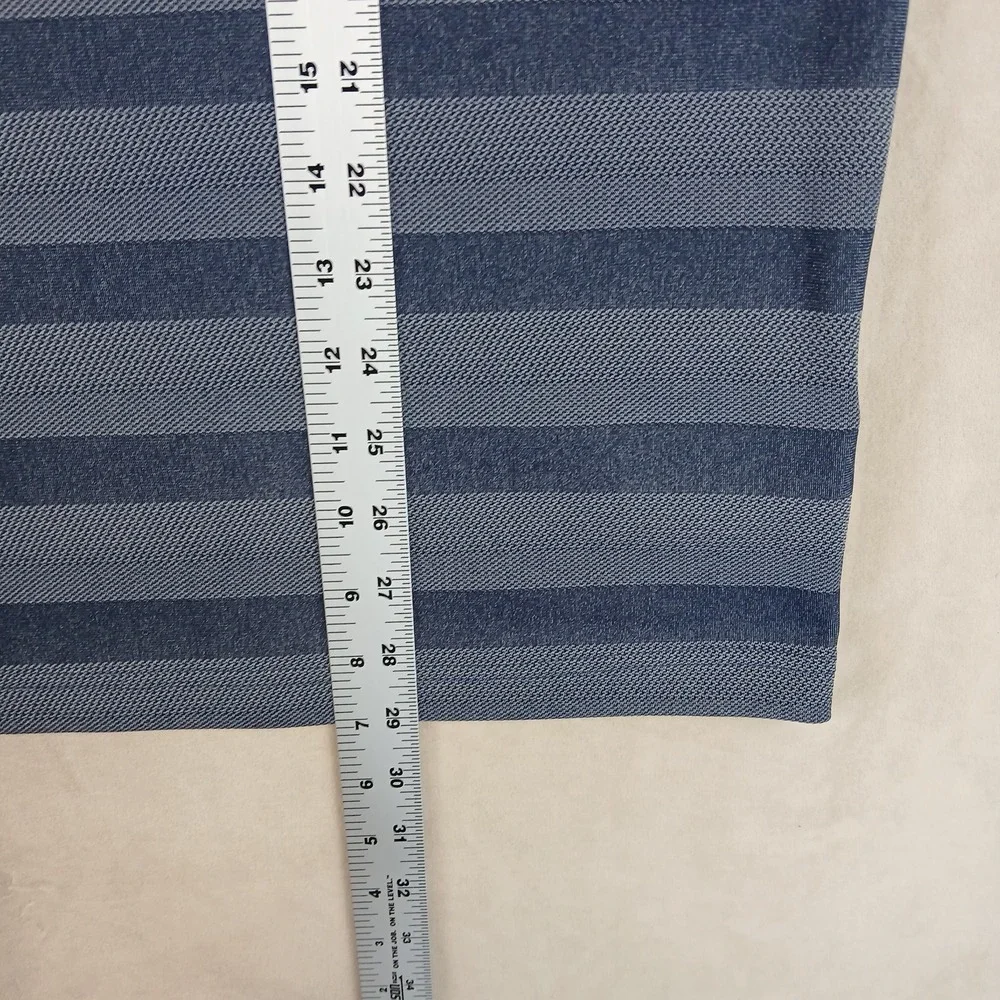 Adidas XL Mens Polo Shirt Golf Knit Stripes‎ 24x29
